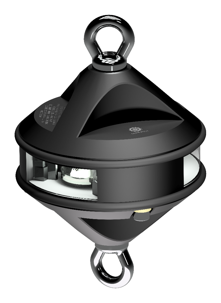 3nm 360° White, hoist, black anodized